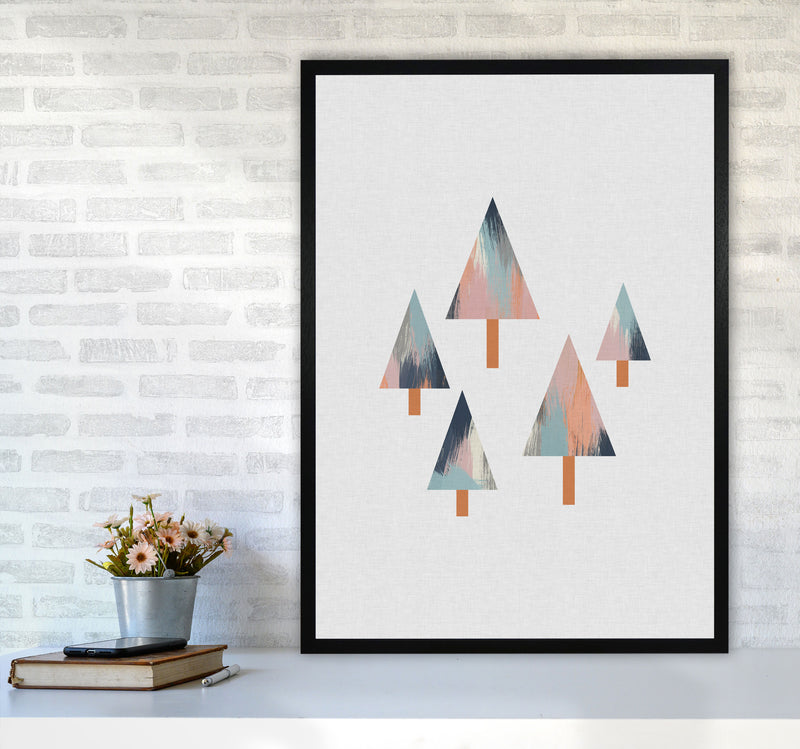 Pastel Trees Print By Orara Studio, Framed Botanical & Nature Art Print A1 White Frame