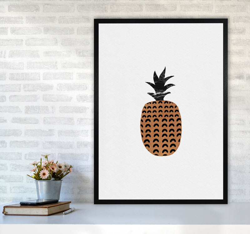 Pineapple Fruit Illustration Print By Orara Studio, Framed Kitchen Wall Art A1 White Frame
