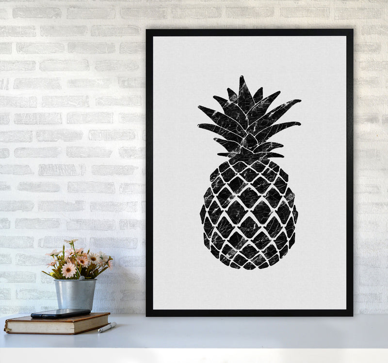 Pineapple Marble Print By Orara Studio, Framed Kitchen Wall Art A1 White Frame
