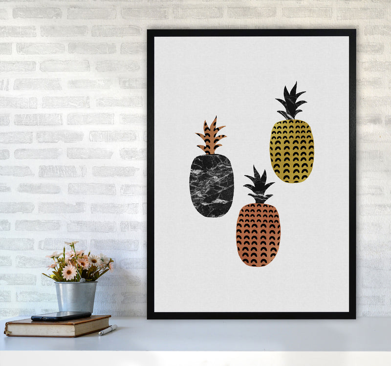 Pineapples Print By Orara Studio, Framed Kitchen Wall Art A1 White Frame
