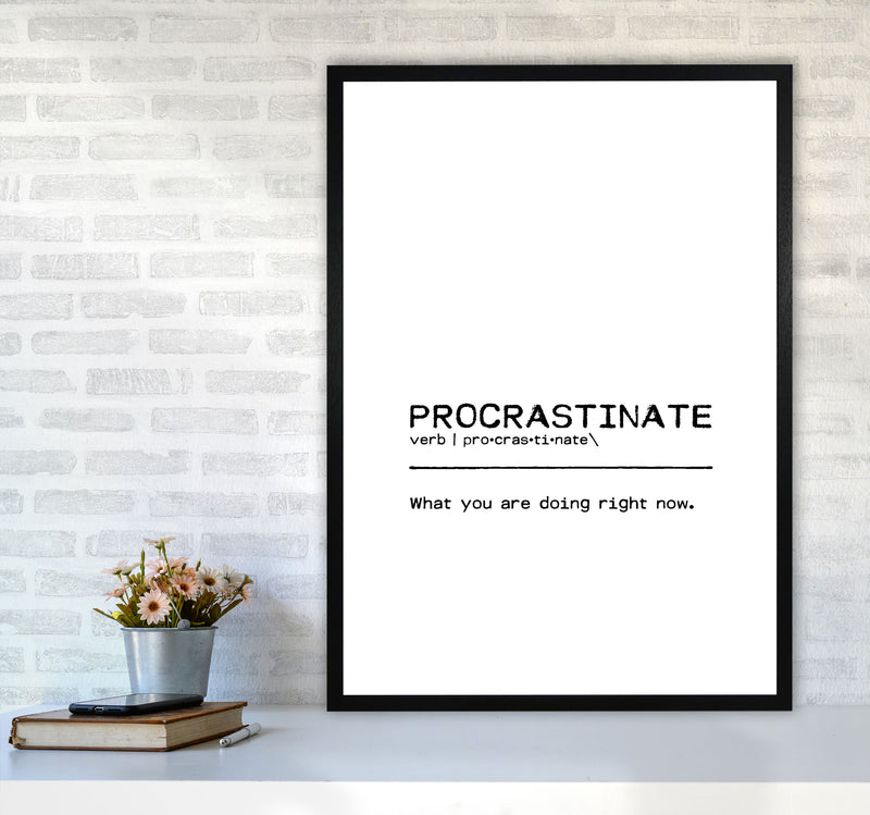 Procrastinate Now Definition Quote Print By Orara Studio A1 White Frame