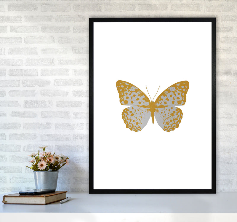 Silver Butterfly Print By Orara Studio Animal Art Print A1 White Frame