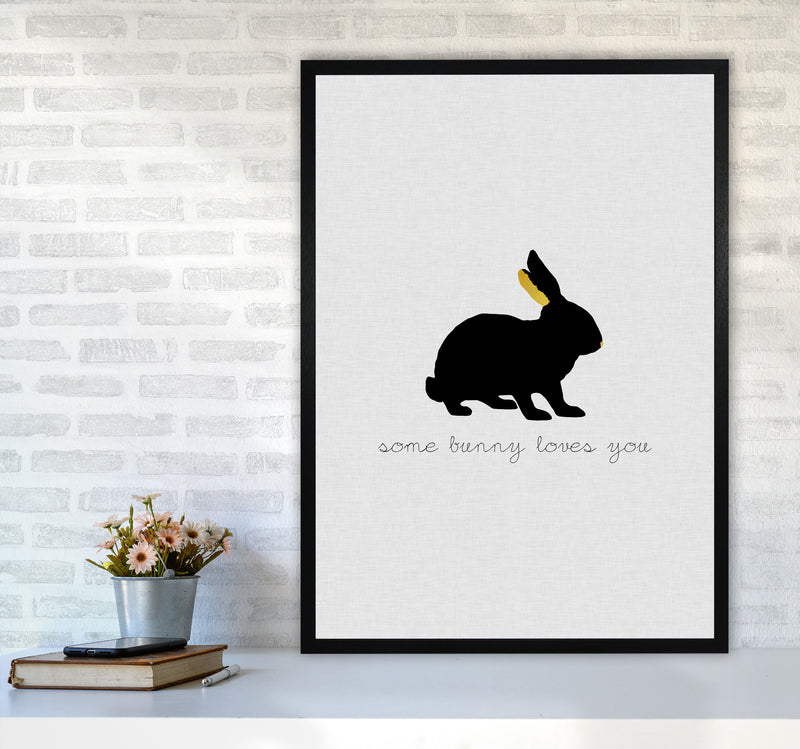 Some Bunny Loves You Animal Quote Print By Orara Studio A1 White Frame