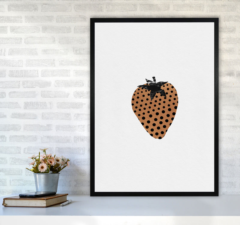 Strawberry Fruit Illustration Print By Orara Studio, Framed Kitchen Wall Art A1 White Frame