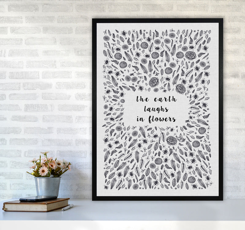 The Earth Laughs In Flowers Shakespeare Quote Print By Orara Studio A1 White Frame