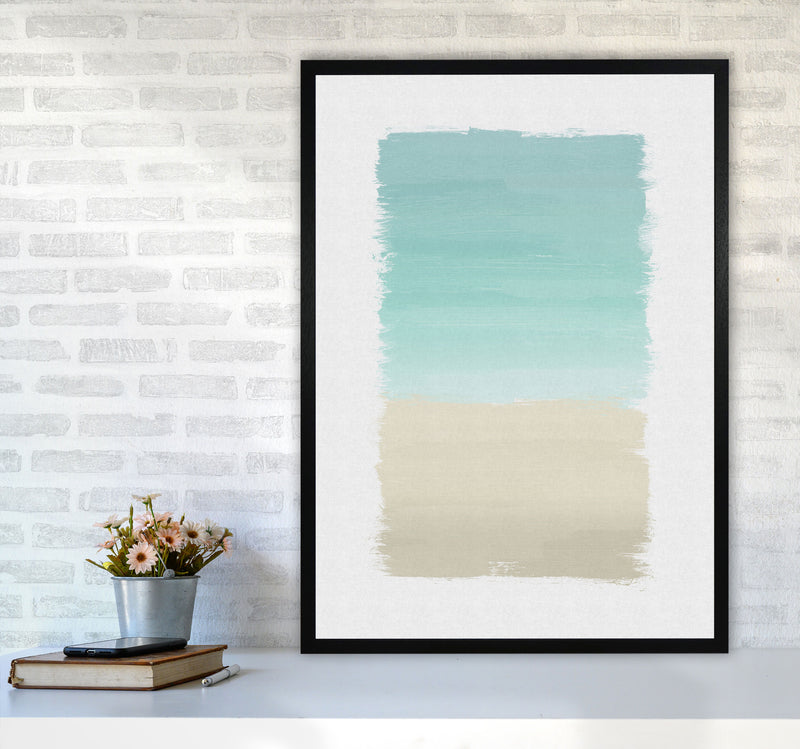 Turquoise Abstract Print By Orara Studio A1 White Frame