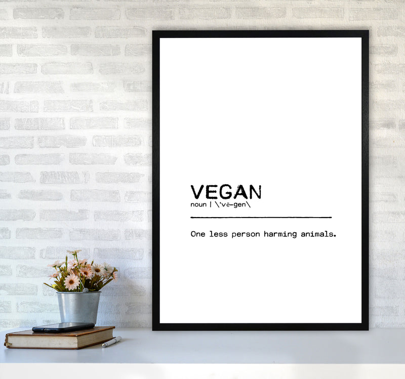 Vegan Person Definition Quote Print By Orara Studio A1 White Frame