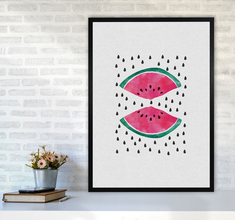 Watermelon Slices Print By Orara Studio, Framed Kitchen Wall Art A1 White Frame