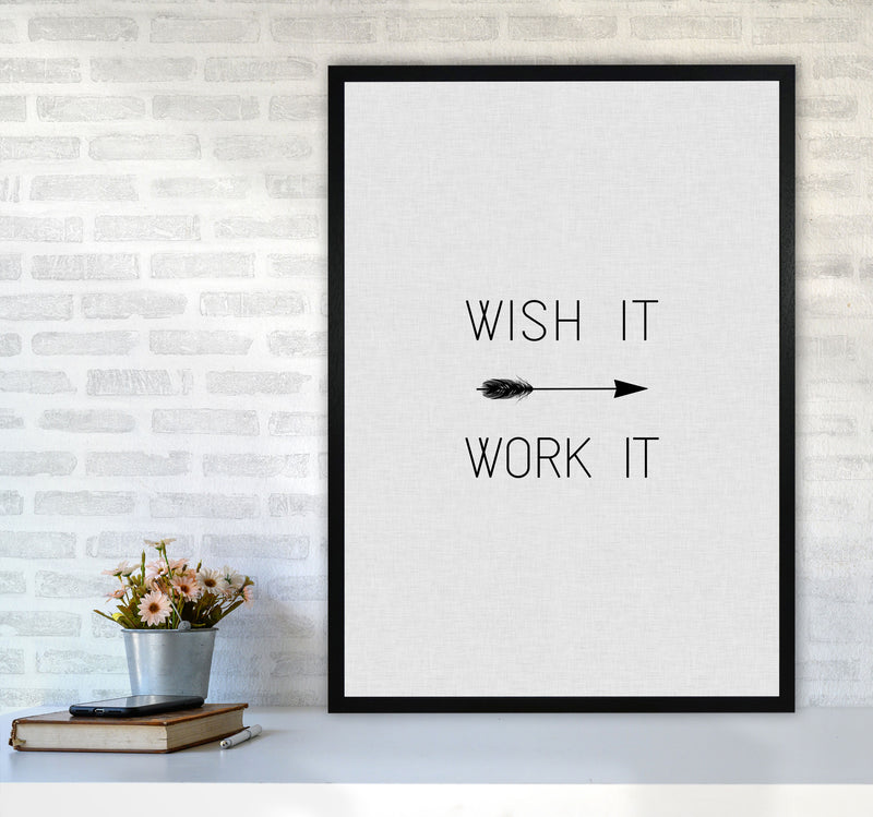 Wish It Work It Arrow Quote Print By Orara Studio A1 White Frame
