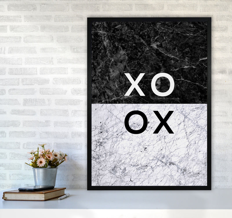 XO Hugs & Kisses Quote Print By Orara Studio A1 White Frame