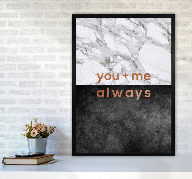 You & Me Always Couples Quote Print By Orara Studio A1 White Frame