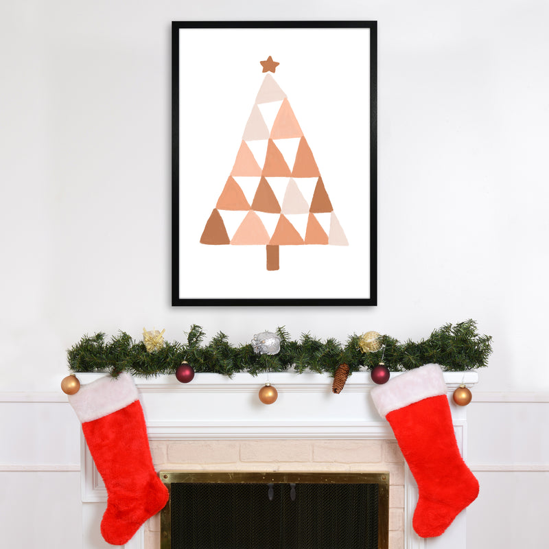 Pastel Christmas Tree Christmas Art Print by Orara Studio A1 White Frame