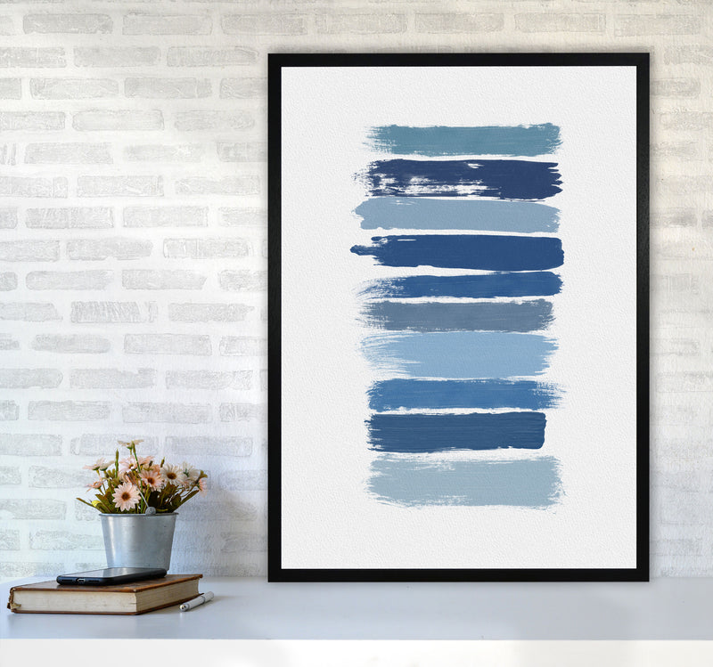 Ombre Blue Abstract Art Print by Orara Studio A1 White Frame