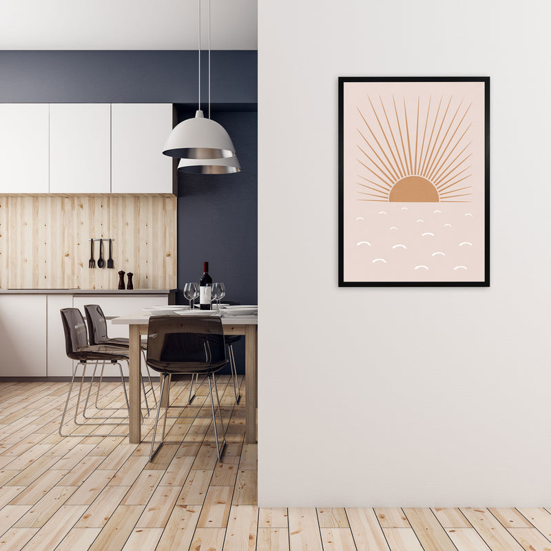 Blush Sun Art Print by Orara Studio A1 White Frame