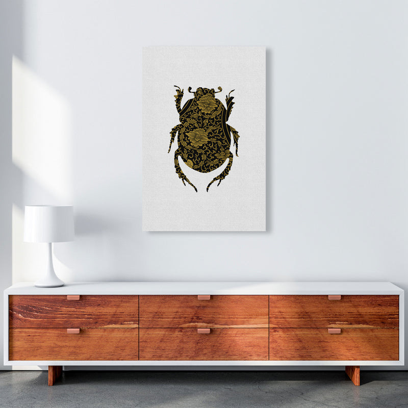 Black And Gold Beetle I Print By Orara Studio Animal Art Print A1 Canvas