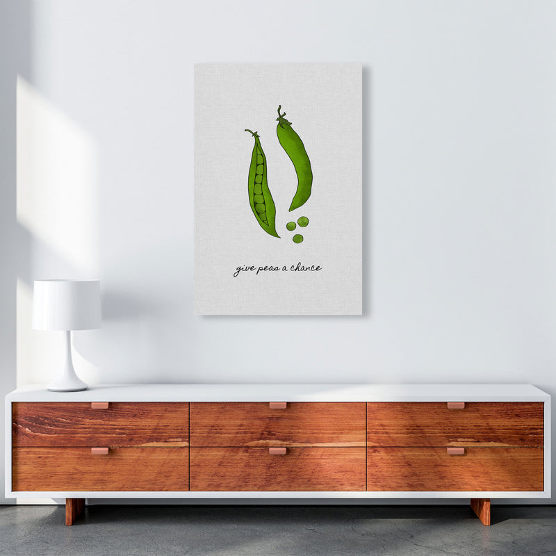 Give Peas A Chance Print By Orara Studio, Framed Kitchen Wall Art A1 Canvas