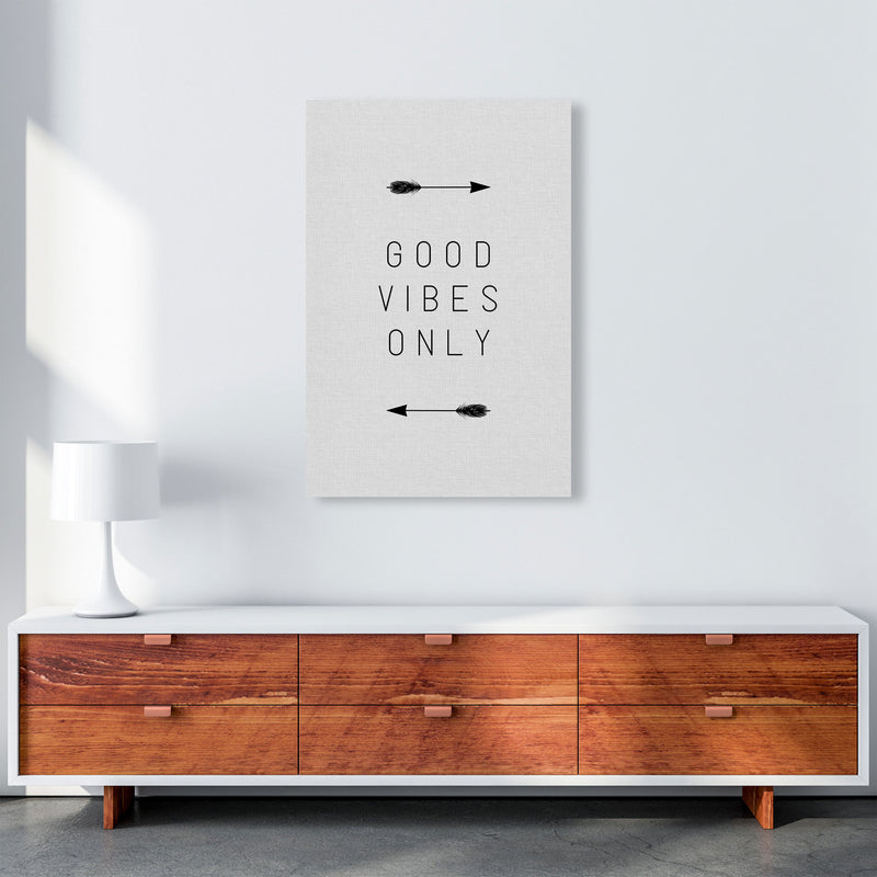 Good Vibes Only Arrow Quote Print By Orara Studio A1 Canvas