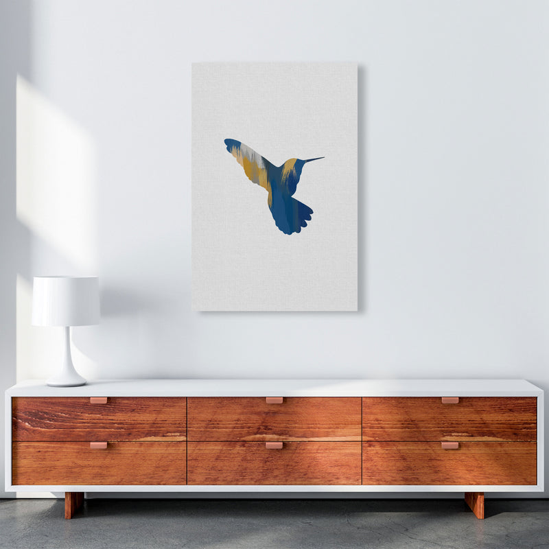 Hummingbird Blue & Yellow II Print By Orara Studio Animal Art Print A1 Canvas