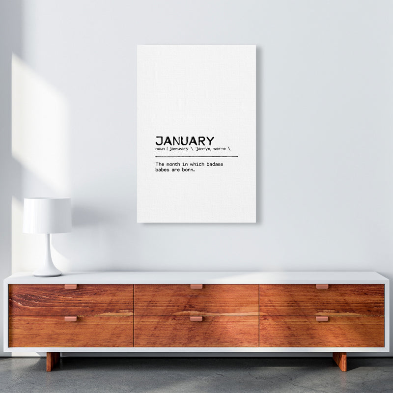 January Badass Definition Quote Print By Orara Studio A1 Canvas