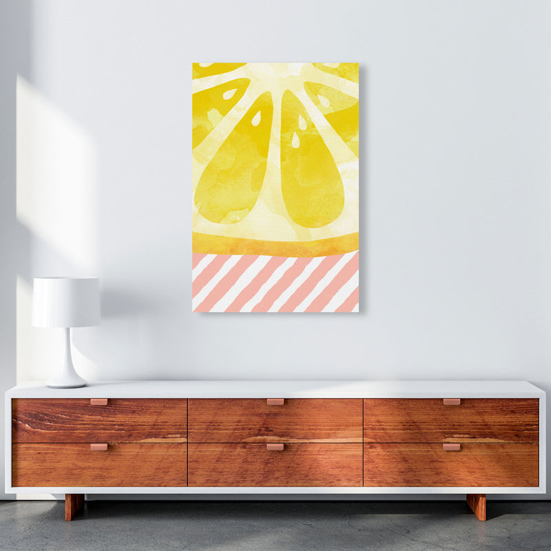 Lemon Abstract Print By Orara Studio, Framed Kitchen Wall Art A1 Canvas