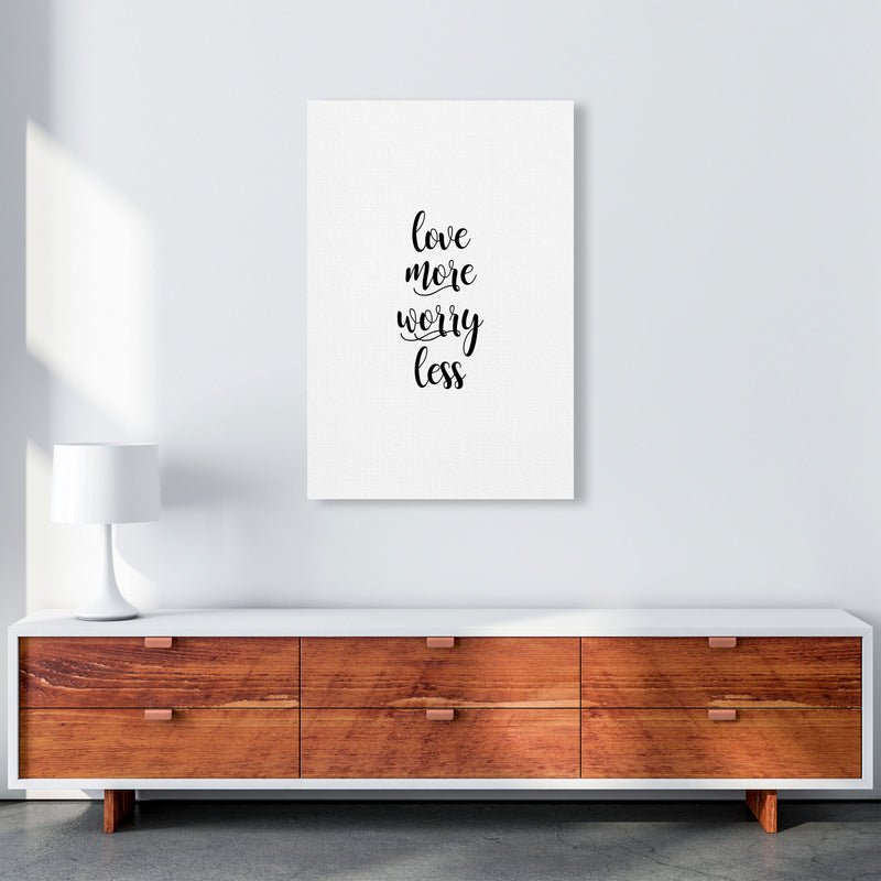 Love More Worry Less Typography Print By Orara Studio A1 Canvas