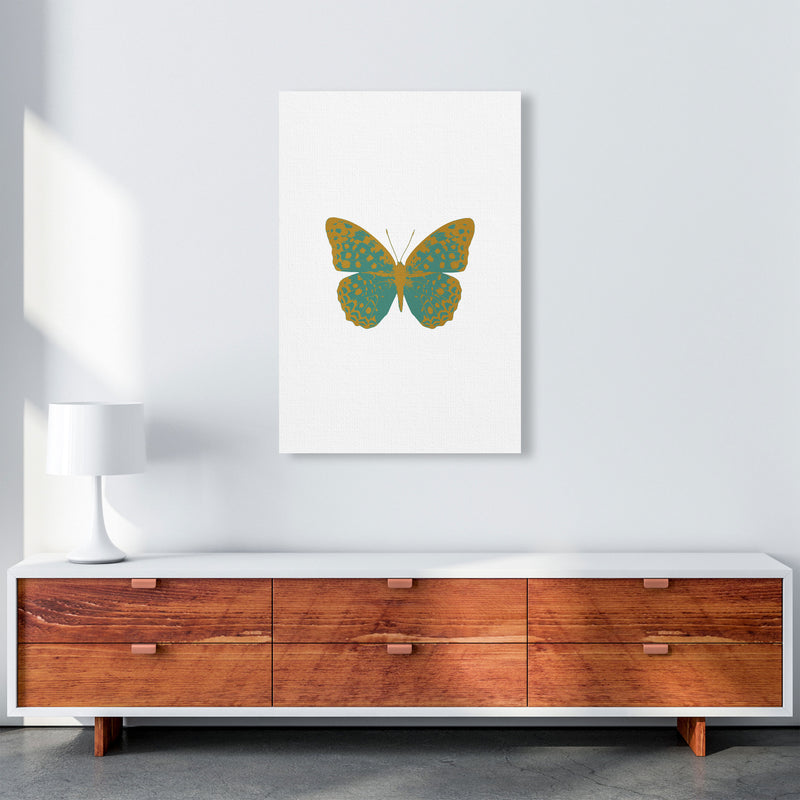 Teal Butterfly Print By Orara Studio Animal Art Print A1 Canvas