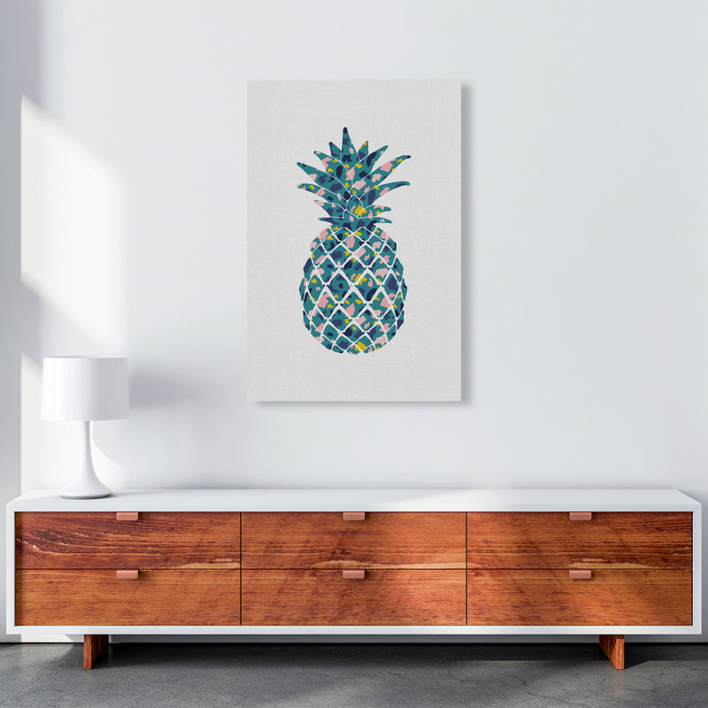 Teal Pineapple Print By Orara Studio, Framed Kitchen Wall Art A1 Canvas