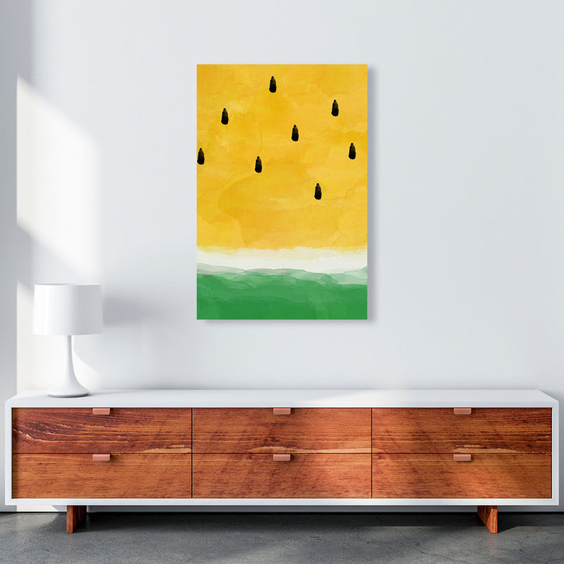 Yellow Watermelon Print By Orara Studio, Framed Kitchen Wall Art A1 Canvas