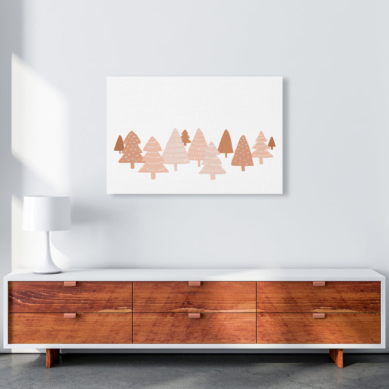 Blush Winter Trees Christmas Art Print by Orara Studio A1 Canvas