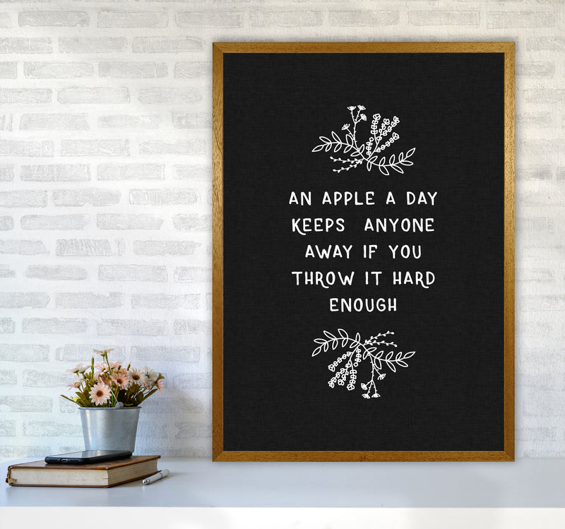 An Apple A Day Funny Quote Print By Orara Studio A1 Print Only