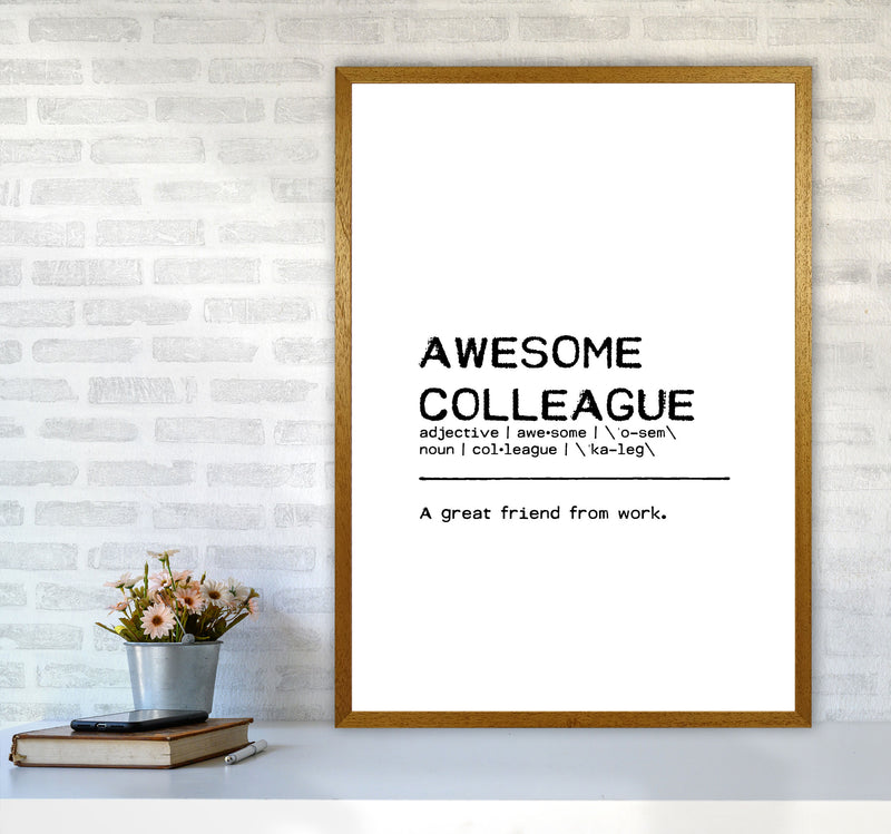 Awesome Colleague Friend Definition Quote Print By Orara Studio A1 Print Only