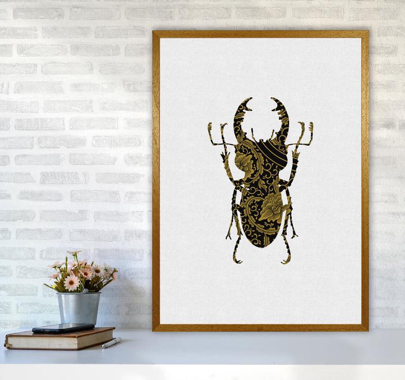 Black And Gold Beetle II Print By Orara Studio Animal Art Print A1 Print Only