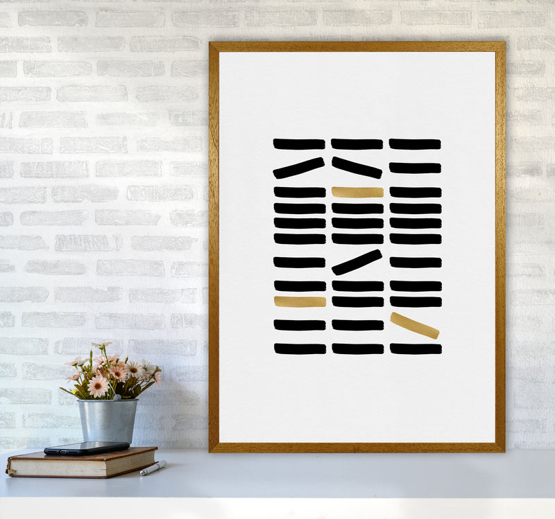 Black And Gold Abstract Print By Orara Studio A1 Print Only