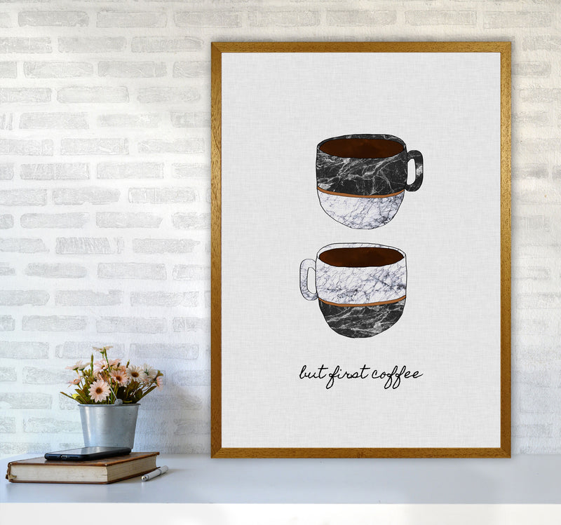 But First Coffee II Print By Orara Studio, Framed Kitchen Wall Art A1 Print Only