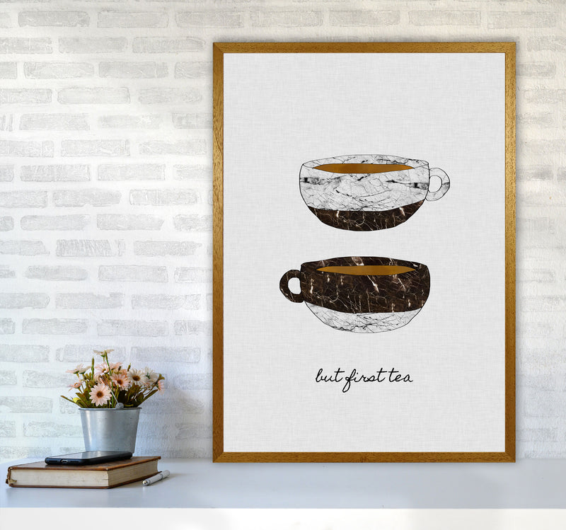 But First Tea Print By Orara Studio, Framed Kitchen Wall Art A1 Print Only