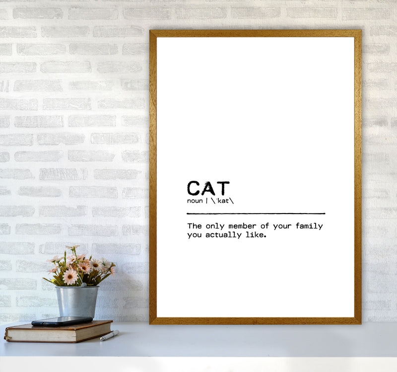 Cat Family Definition Quote Print By Orara Studio A1 Print Only