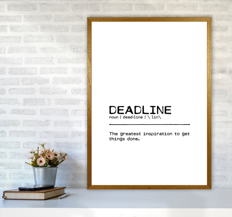 Deadline Inspiration Definition Quote Print By Orara Studio A1 Print Only