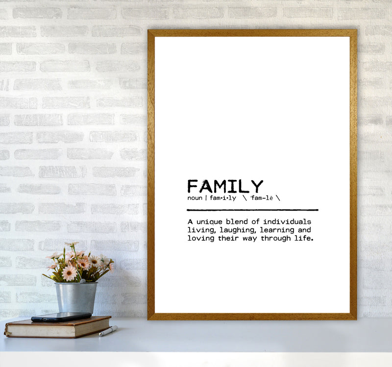 Family Unique Definition Quote Print By Orara Studio A1 Print Only
