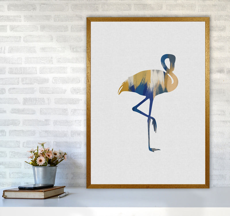 Flamingo Blue & Yellow Print By Orara Studio Animal Art Print A1 Print Only