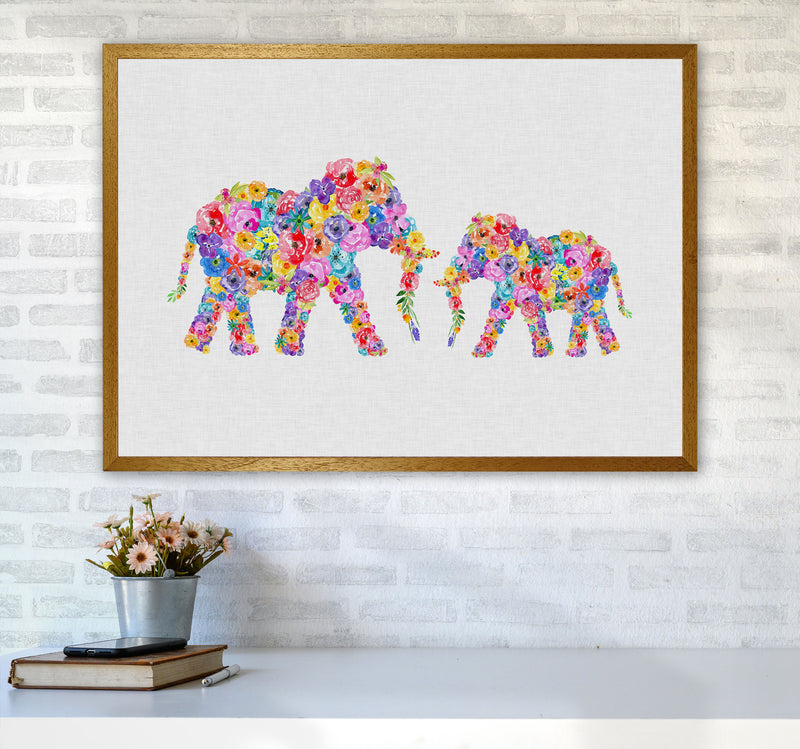 Floral Elephants Print By Orara Studio Animal Art Print A1 Print Only