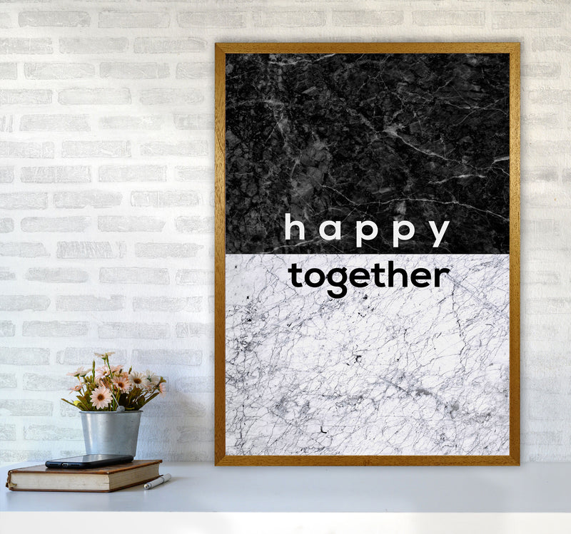 Happy Together Black & White Quote Print By Orara Studio A1 Print Only