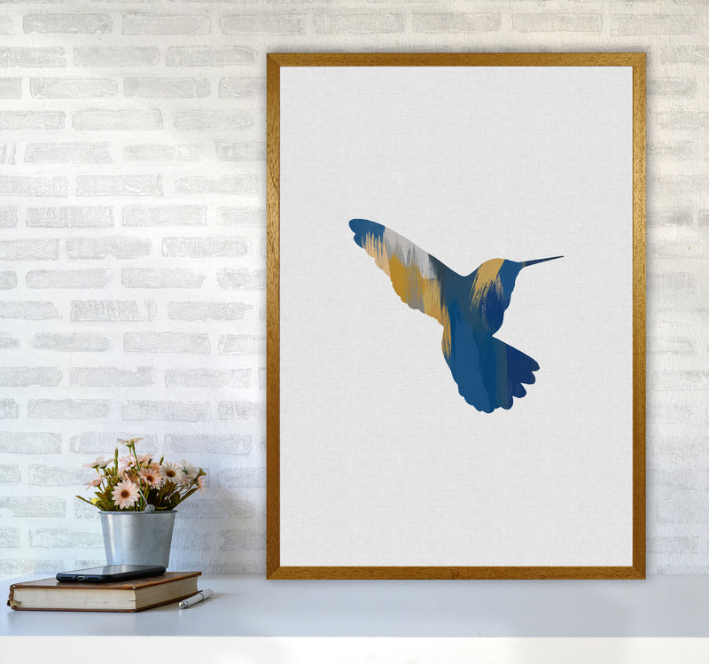 Hummingbird Blue & Yellow II Print By Orara Studio Animal Art Print A1 Print Only