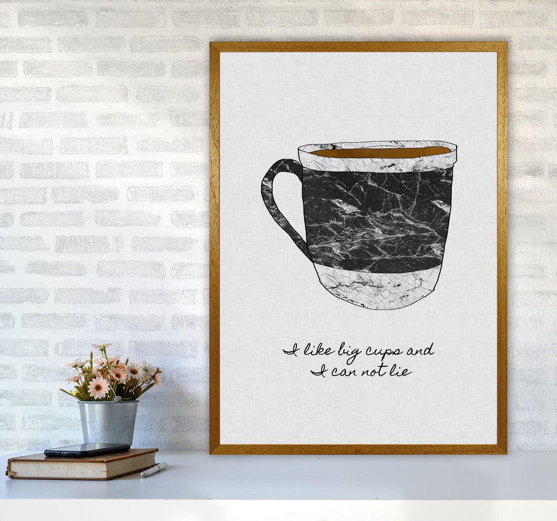 I Like Big Cups Print By Orara Studio, Framed Kitchen Wall Art A1 Print Only