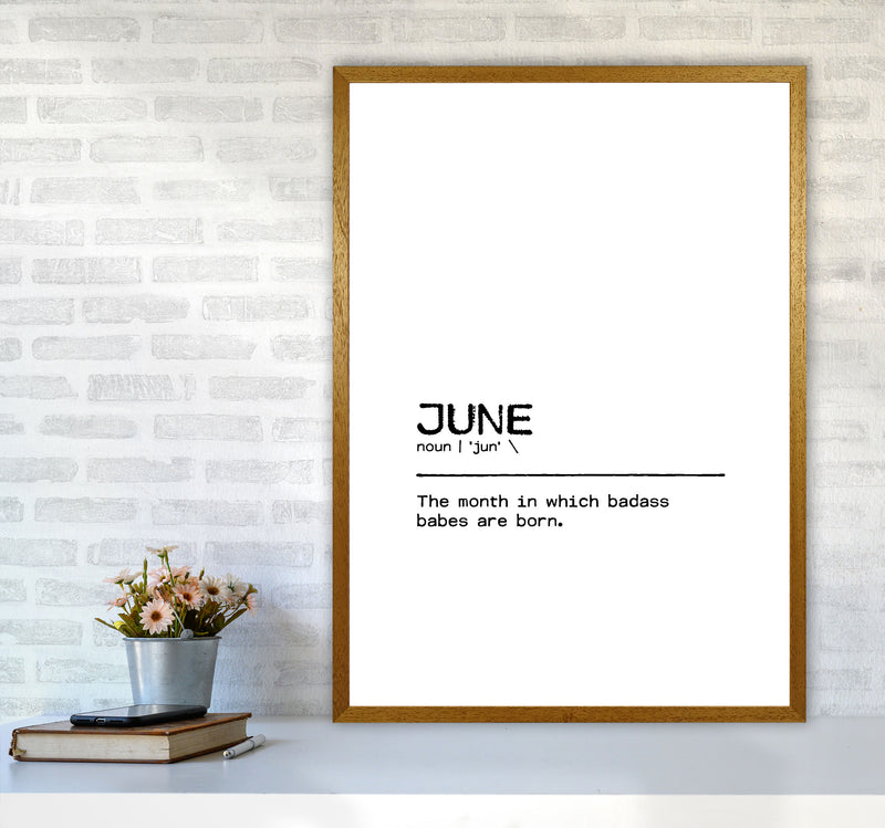 June Badass Definition Quote Print By Orara Studio A1 Print Only