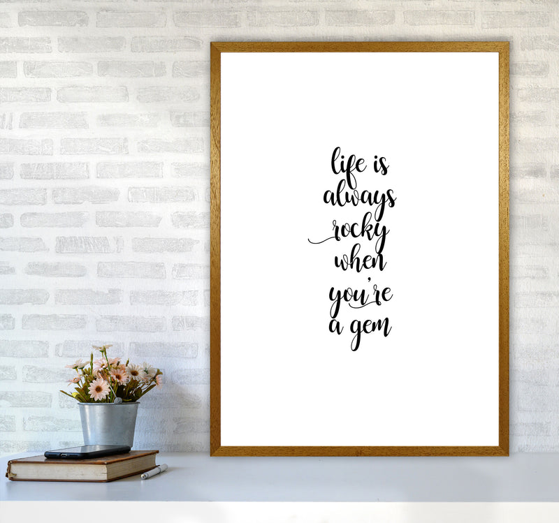 Life Is Always Rocky Inspirational Quote Print By Orara Studio A1 Print Only