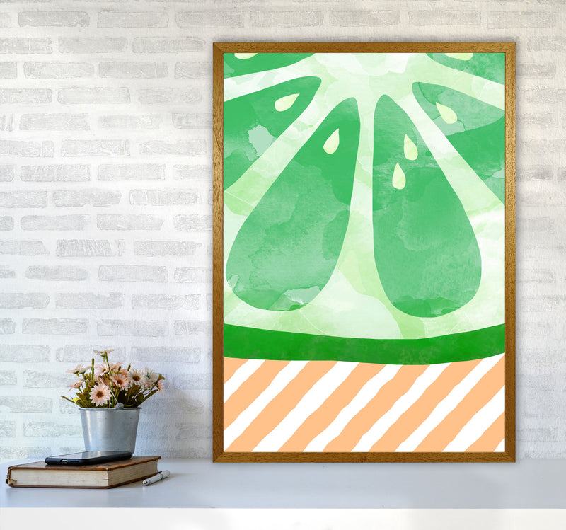 Lime Abstract Print By Orara Studio, Framed Kitchen Wall Art A1 Print Only