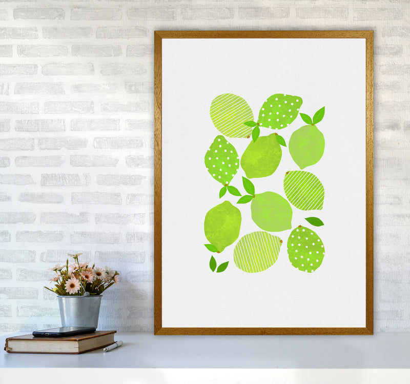 Lime Crowd Print By Orara Studio, Framed Kitchen Wall Art A1 Print Only