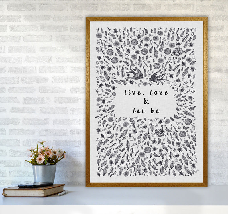 Live, Love & Let Be Calm Quote Print By Orara Studio A1 Print Only