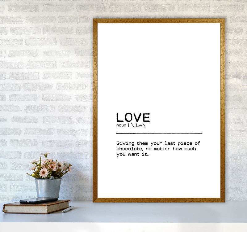 Love Chocolate Definition Quote Print By Orara Studio A1 Print Only