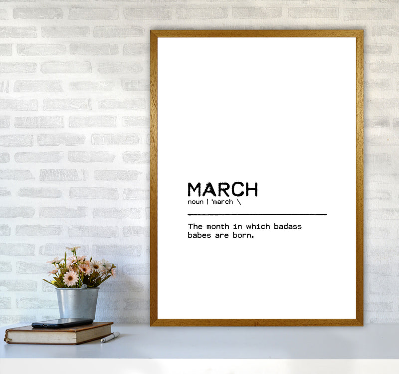 March Badass Definition Quote Print By Orara Studio A1 Print Only